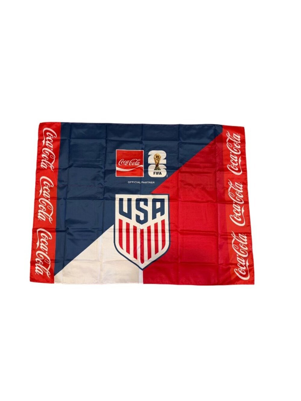 FIFA World Cup 2026 Soccer Coca Cola USA Flag Cape & Bonus Wrap NEW